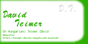 david teimer business card